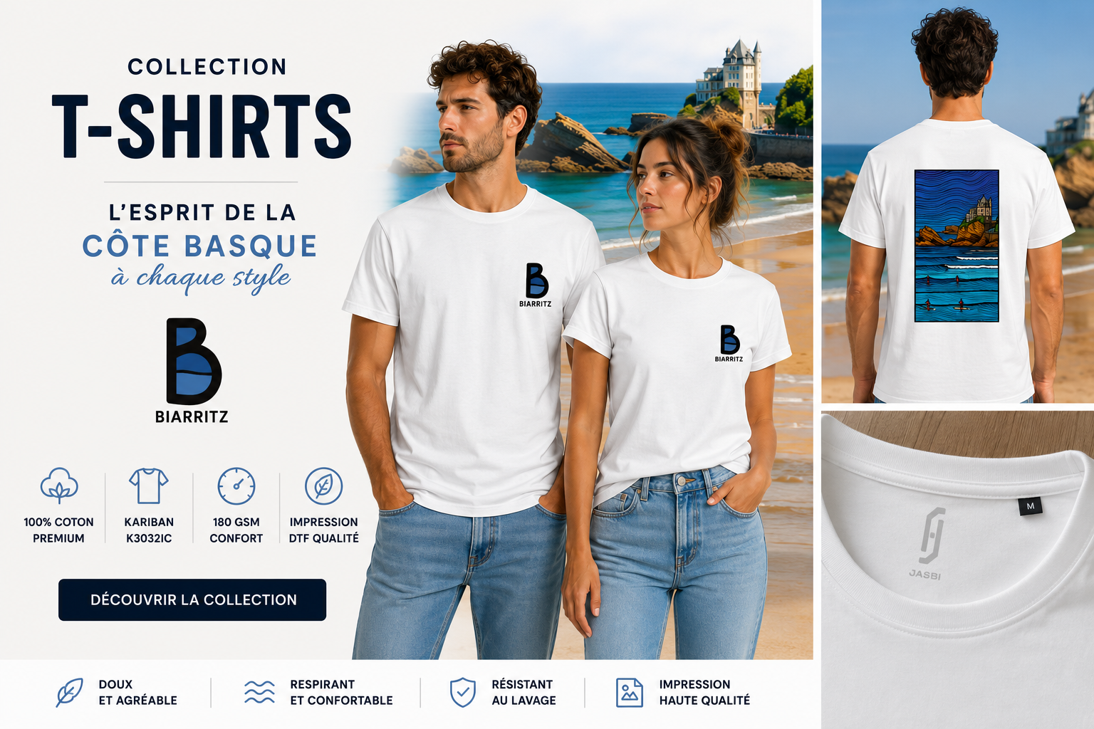 T-shirts Côte Basque JASBI