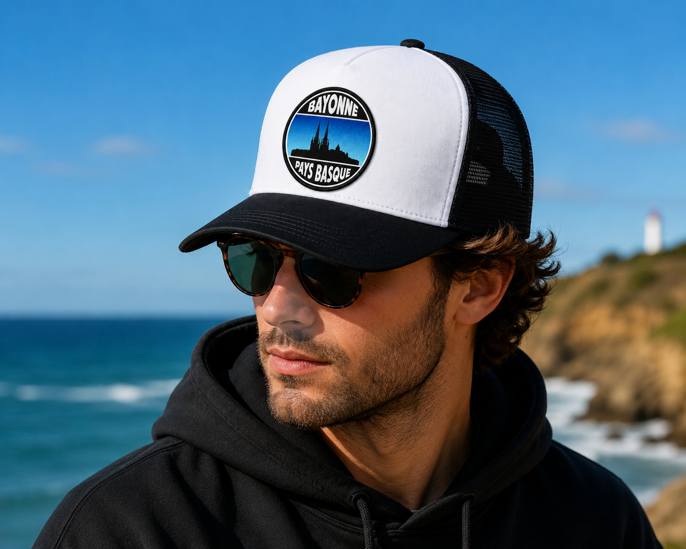 Casquette Trucker – Bayonne Pays Basque Horizon Bleu