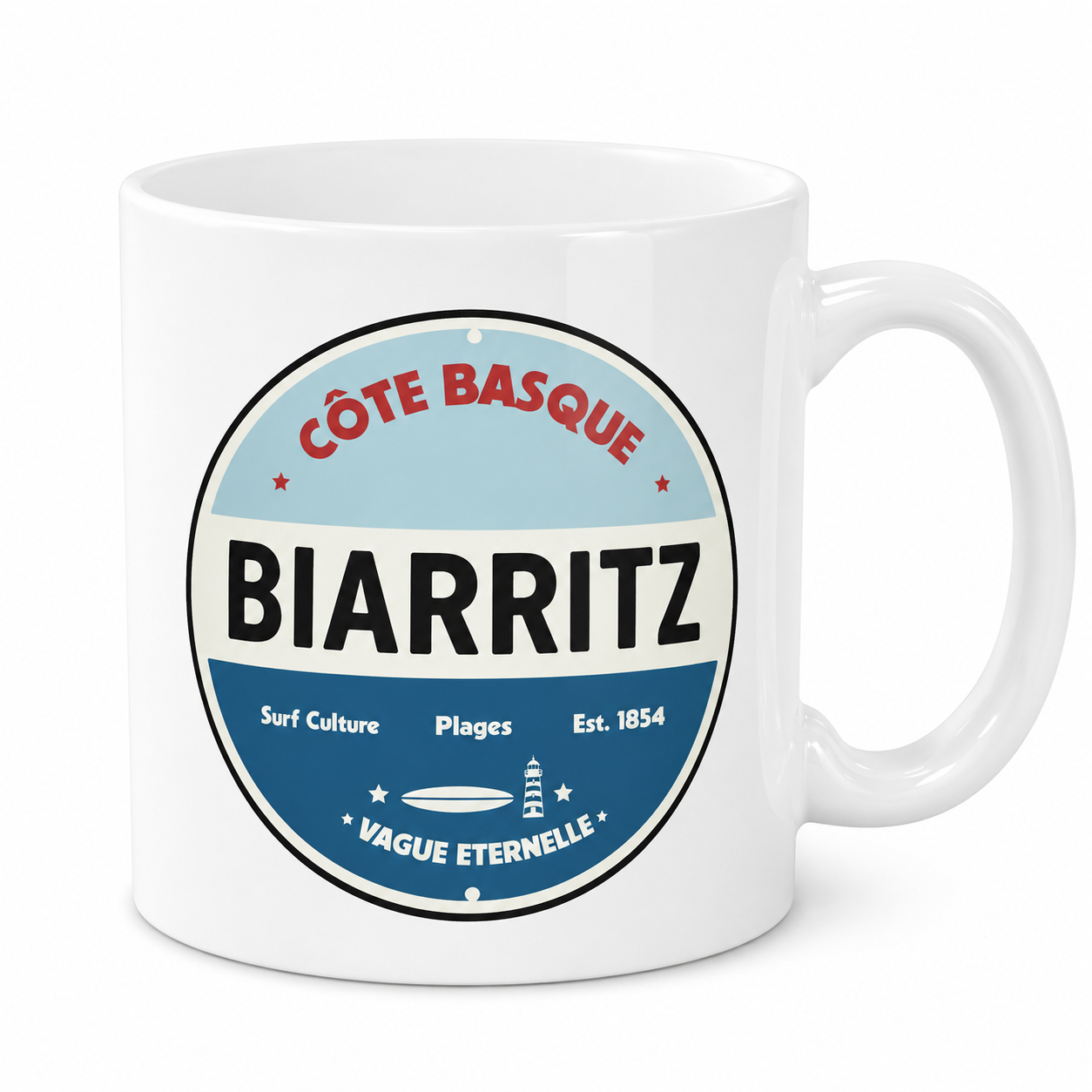 Mug panneau émaillé Biarritz | Collection Panneaux