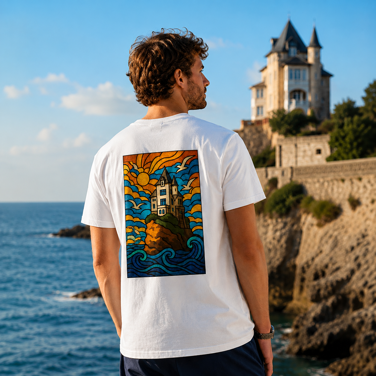 T-shirt Biarritz Villa Belza – Vitrail Moderne