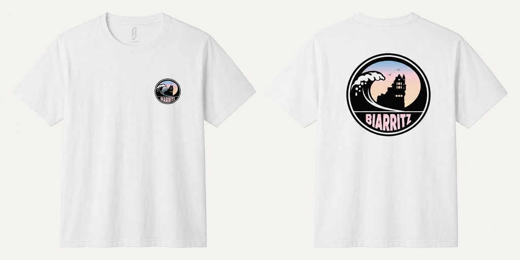T-shirt Villa Belza – Biarritz | Collection Panneaux Pastels