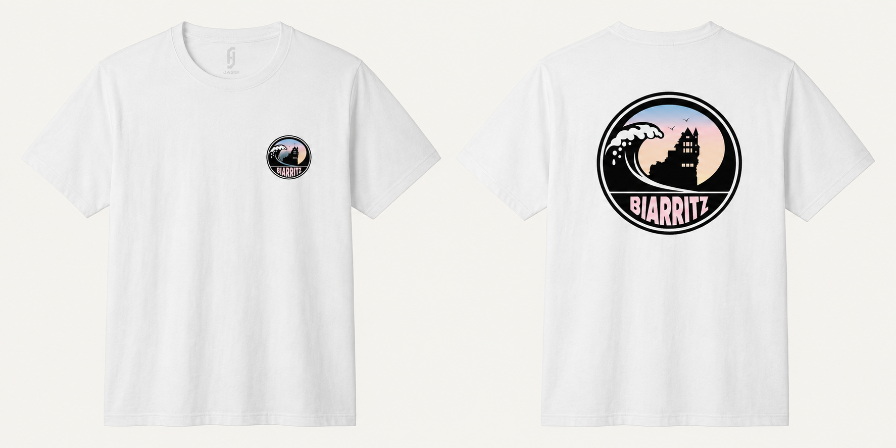 T-shirt Villa Belza – Biarritz | Collection Panneaux Pastels