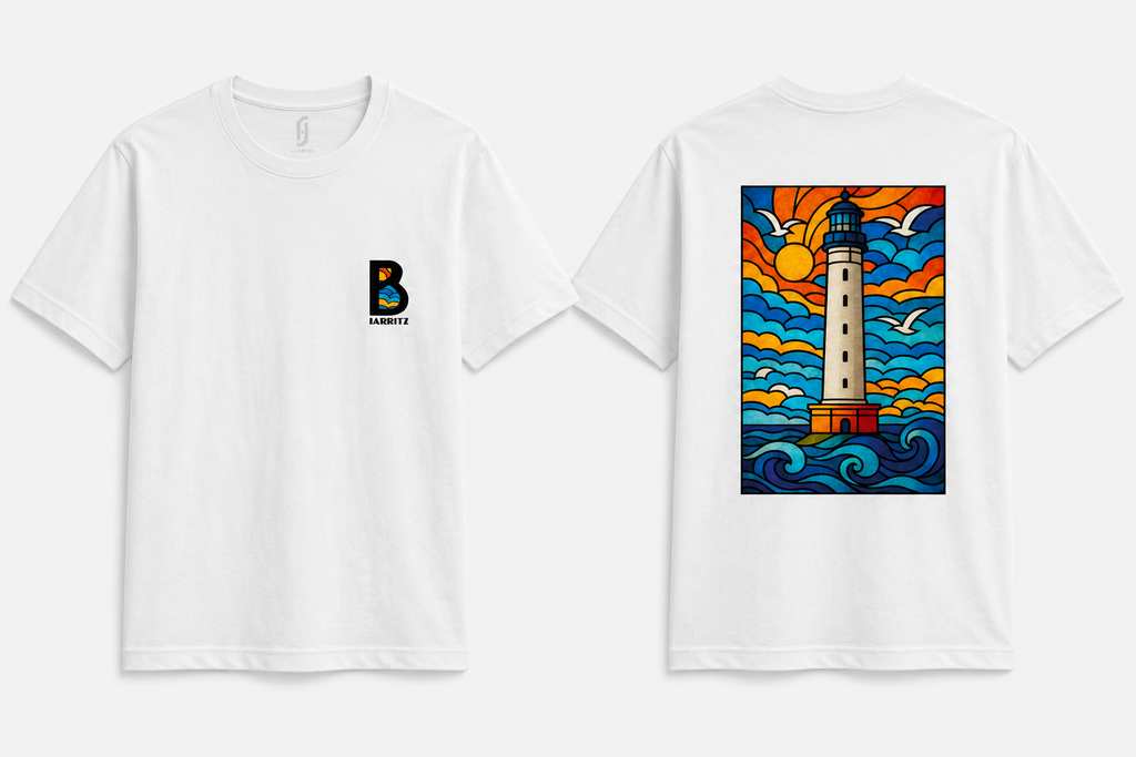 T-shirt Biarritz Le Phare – Vitrail Moderne