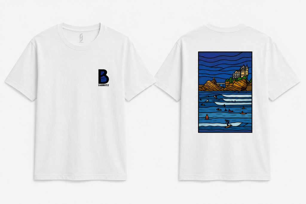 T-shirt Biarritz Côte des Basques – Vitrail Moderne
