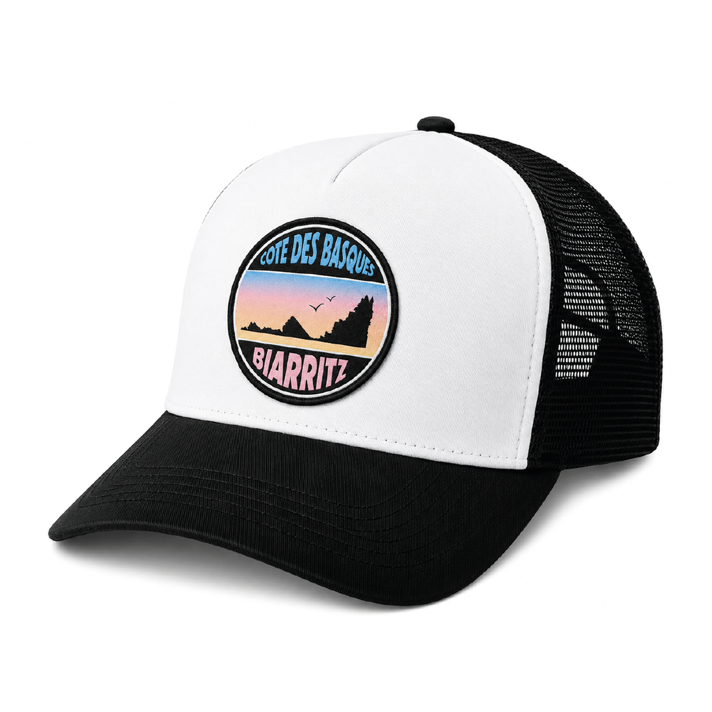 Casquette Trucker – Côte des Basques Biarritz Pastel