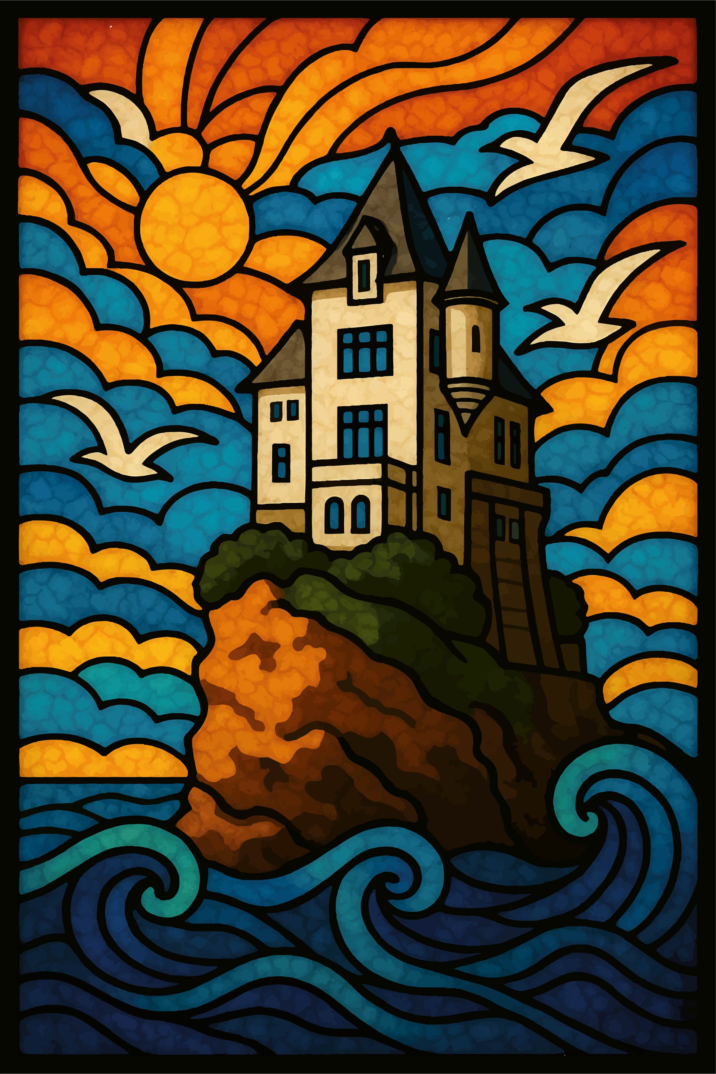 T-shirt Biarritz Villa Belza – Vitrail Moderne